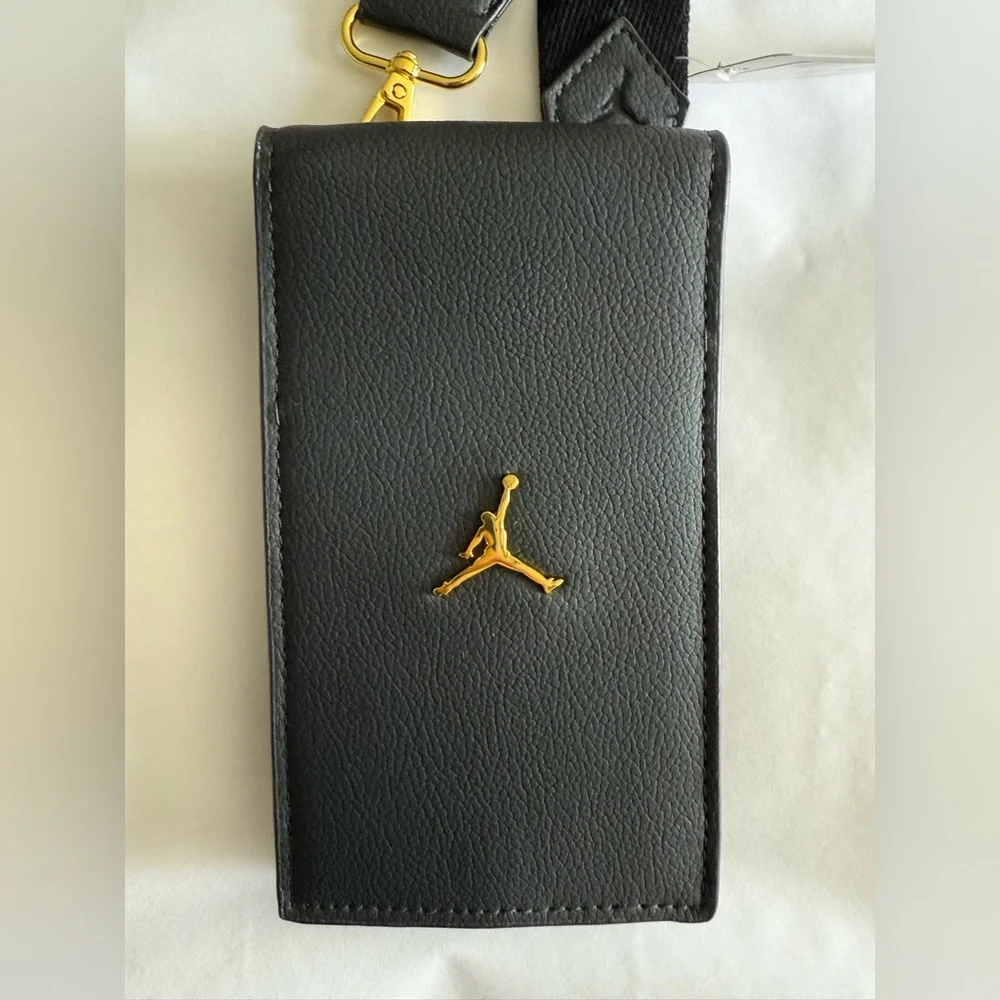 Jordan Black Wallet Bag with Gold Jumpman